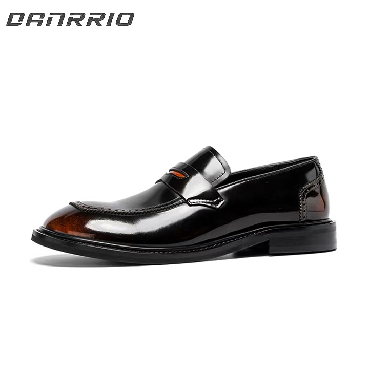 DANRRIO New Genuine Leather Breathable Glossy Leather Business Leisure Loafers DANRRIO.COM DANRRIO