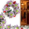 8Pcs 3D Purple Artificial Flowers DIY Desktop Diamond Art Kit