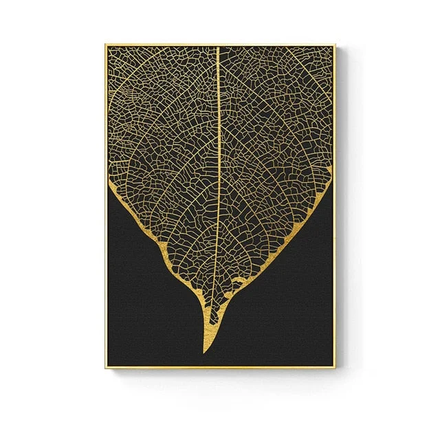 Abstract Golden Leaf Texture