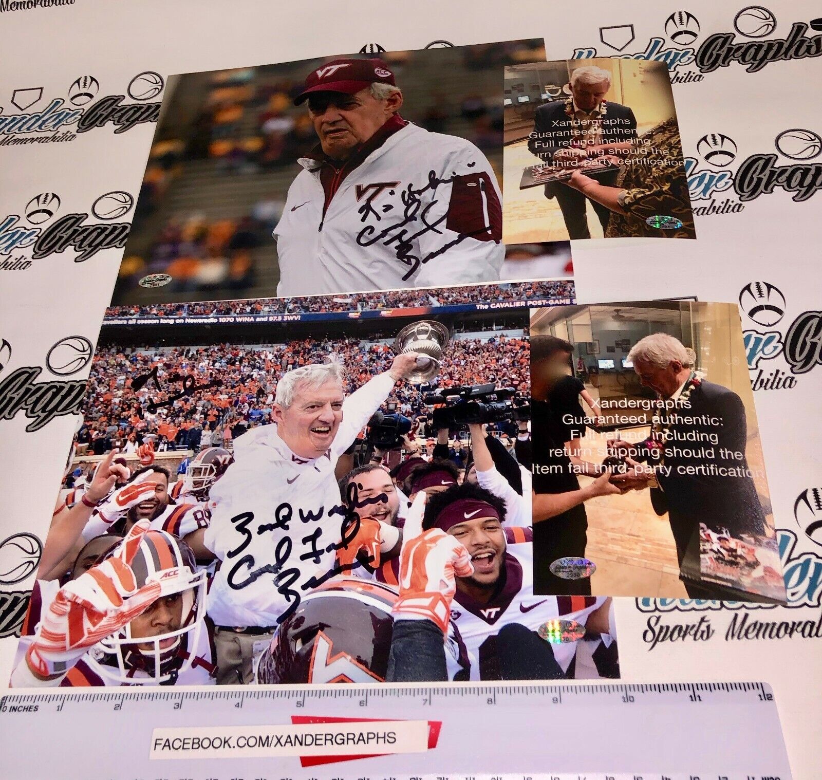 Pick 1: COACH FRANK BEAMER VIRGINIA TECH SIGNED AUTOGRAPHED 8x10 Photo Poster painting-PROOF COA