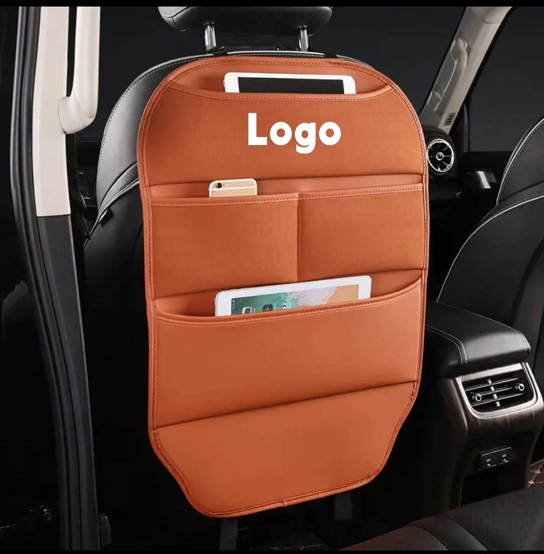 Car seat back multifunctional anti-kick storage bag