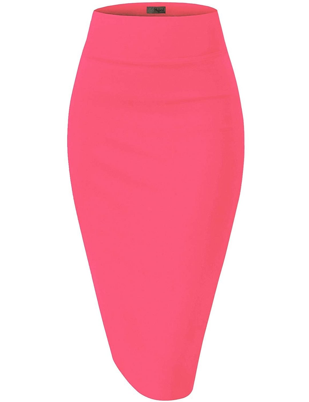 Womens Premium Nylon Ponte Stretch Office Pencil Skirt Made Below Knee