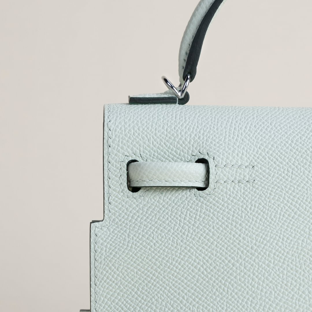 Kelly Doll Epsom  0V Gris ciment/ Z6 Malachite PHW