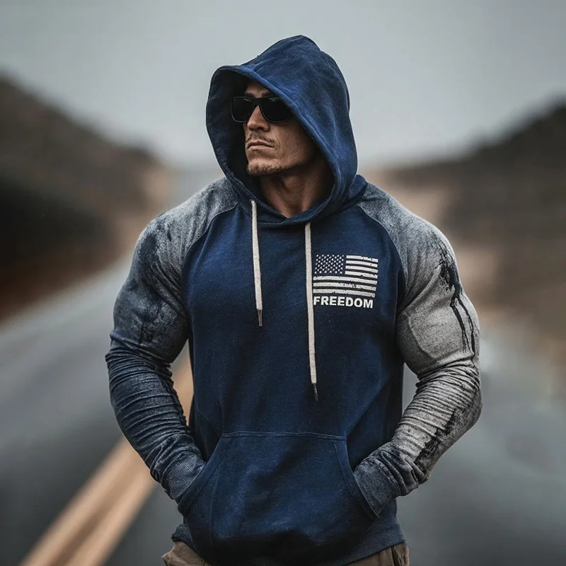 Men's Sports Casual Regional Symbol Hooded Sweatshirt-inspireuse