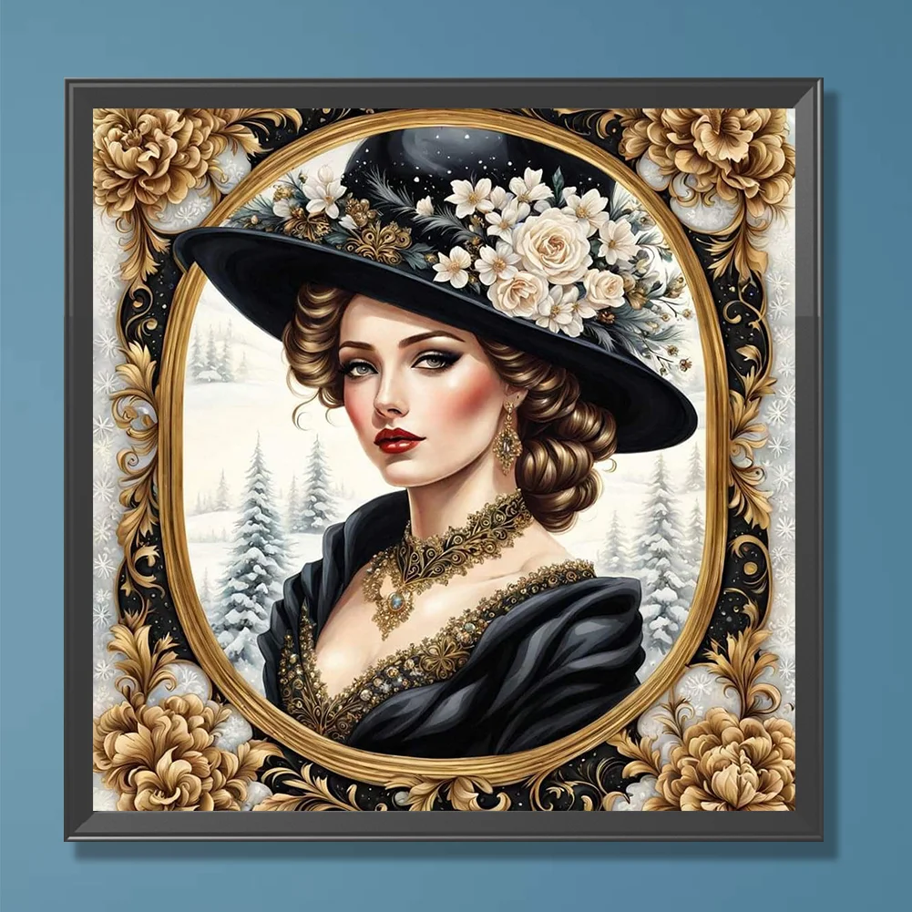 Diamond Painting - Full Round Drill - Noble Woman(Canvas|30*30cm)