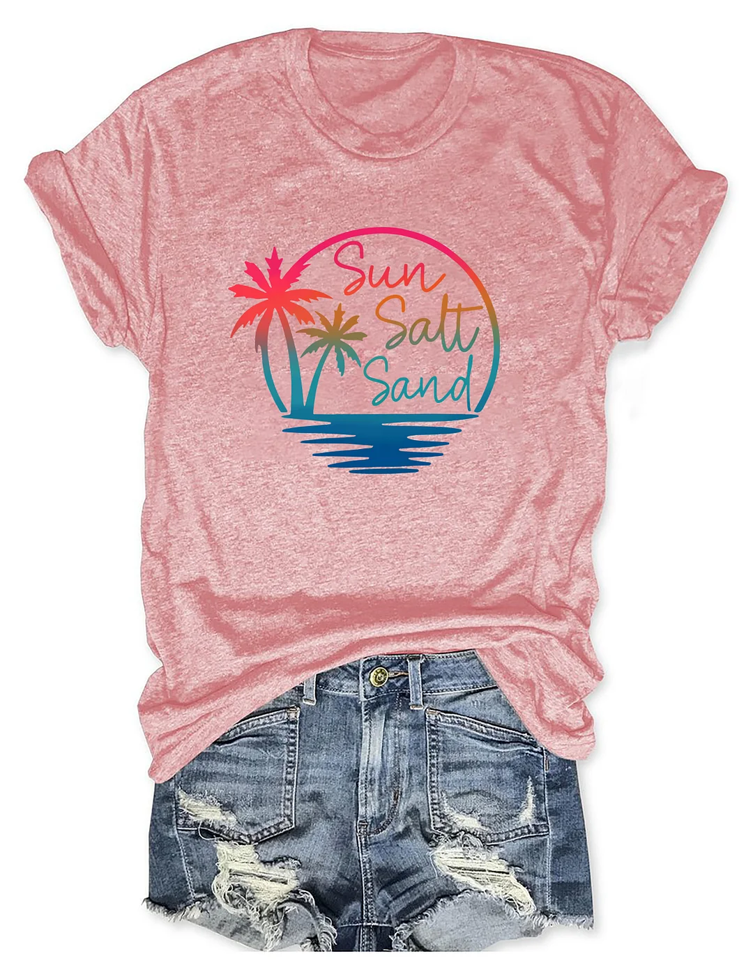Retro Summer Sun Salt Sand T-shirt