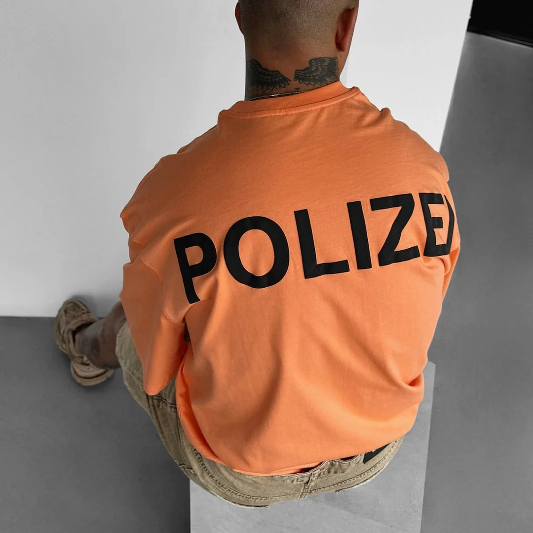 Unisex Casua Polizei T-shirt