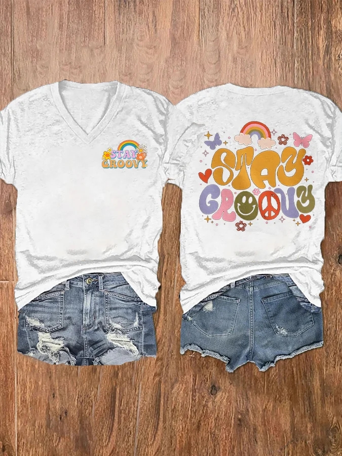 Hippie Soul Stay Groovy Casual T-Shirt wearshes