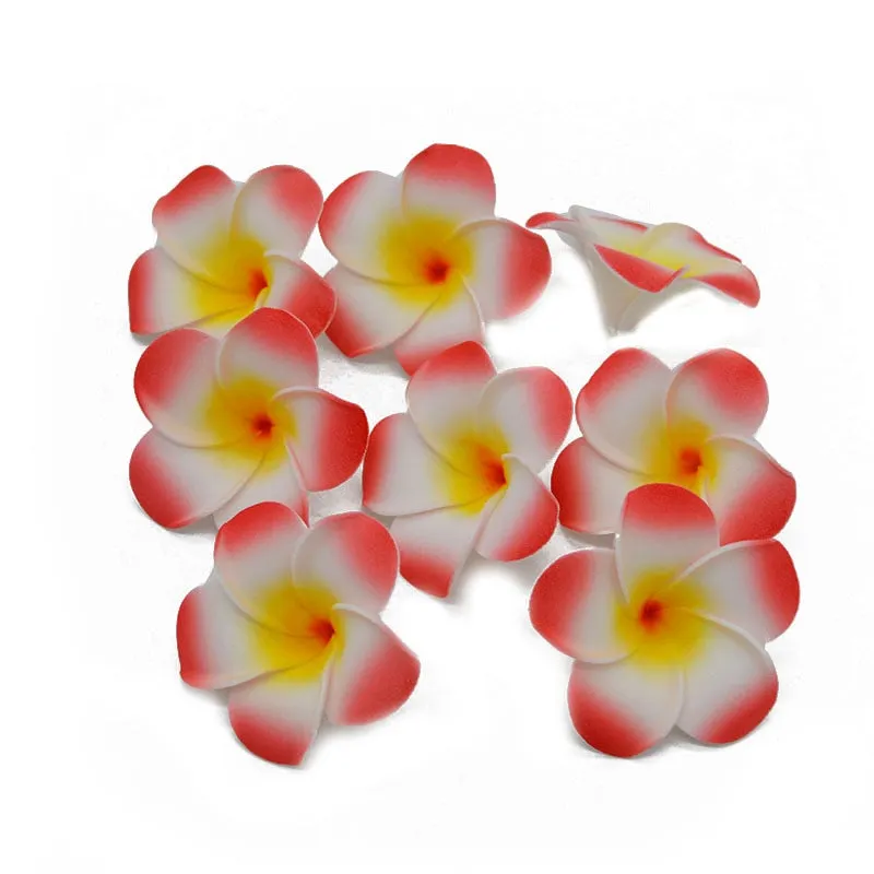 10Pcs/lot Plumeria Hawaiian PE Foam Frangipani Artificial Flower Headdress Flowers Egg Flowers Wedding Decoration Party Supplies