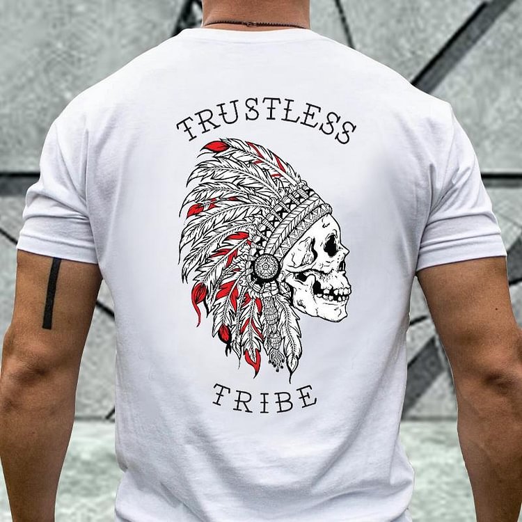 Indigenous primitive printed short-sleeved t-shirt