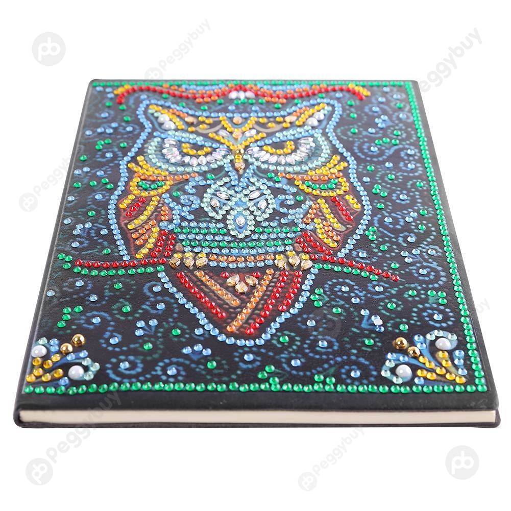 

Owl-DIY Creative Diamond 50 Pages A5 Notebook, 501 Original