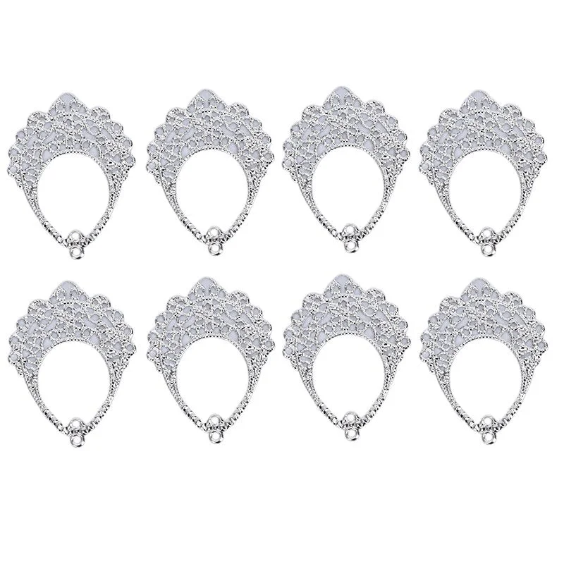 30pcs DIY Jewelry Earrings Ear Stud Pin Filigree Wraps Metal Connectors Crafts for Jewelry Making Accessories Charm Pendant