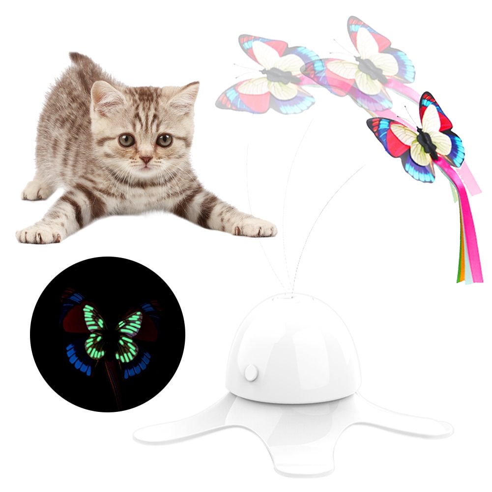 battery operated butterfly cat toy