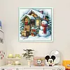 Christmas Cottage-11CT Stamped Cross Stitch 45*45cm/17.72*17.72in