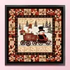 Snowman And Car-14CT Stamped Cross Stitch 40*40cm/15.75*15.75in