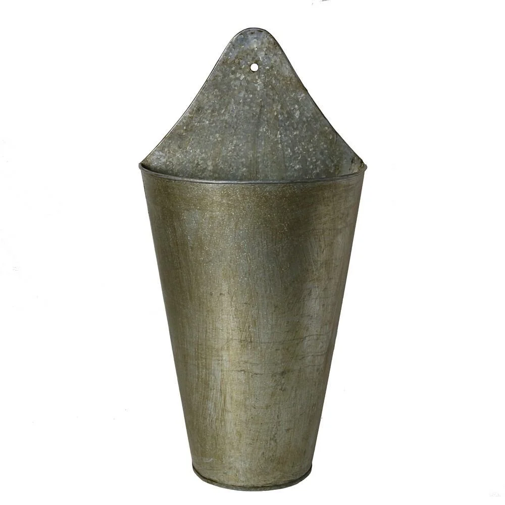 HomArt Avery Wall Planter, Iron Bucket