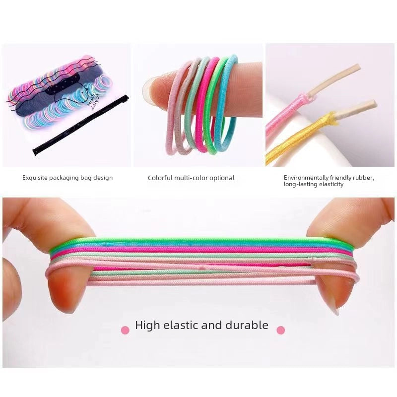 Hair Tie Rubber Band Female Small Hair Band Children’s Hair Rope Hair Rope Girl Baby Rubber Band Does Not Hurt Hair Elastic Good Simple