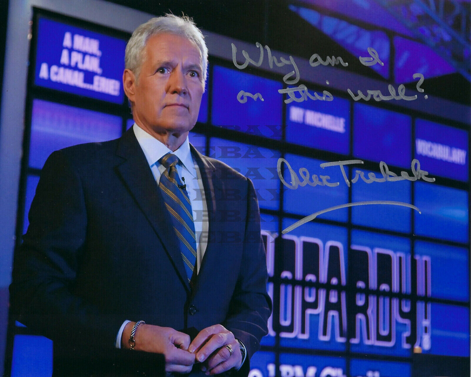 TV HOST ALEX TREBEK JEOPARDY Autographed Signed 8x10 Photo Poster painting Reprint