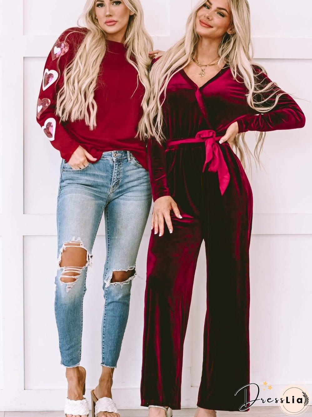 Deep Red Velvet Jumpsuit: Bold Statement