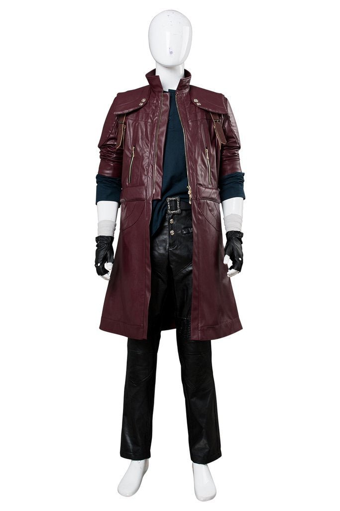 Dmc Devil May Cry 5 V Dmc Dante Aged Outfit Leather Cosplay Costume