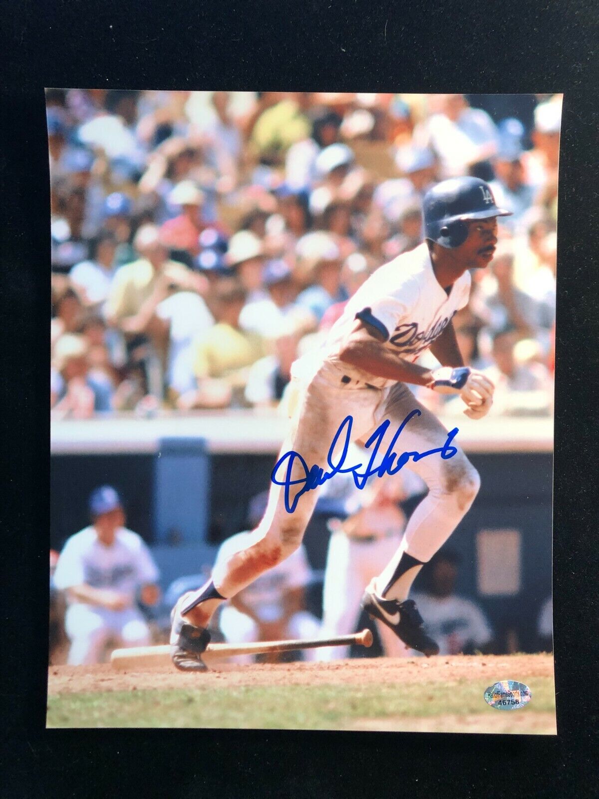 Derrel Thomas Signed Autographed Photo Poster painting - COA - Los Angeles Dodgers