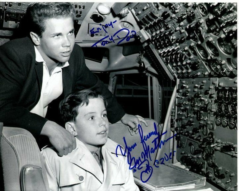 Tony dow and jerry mathers signed autographed leave it to beaver 8x10 Photo Poster painting