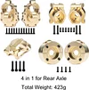 AMK TRX4 Brass Parts CNC machined Weight Brass Portal Axle Housing Link Mount Diff Cover Weights for 1/10 RC Crawler TRX-4 Defender Bronco Sport K5 TRX6 LCG Upgrade(4pcs,423g)