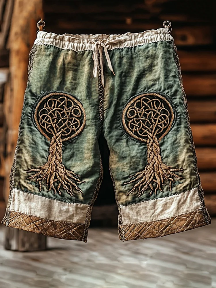 Men's Viking Rune Mythical Life Of Tree Celtic Knot Graphics Sports Shorts / Rvogue / Rvogue
