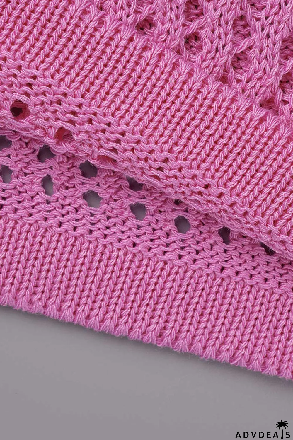 Green Yellow Sexy Solid Hollowed Out Patchwork Buckle Turndown Collar Half Sleeve Two Pieces