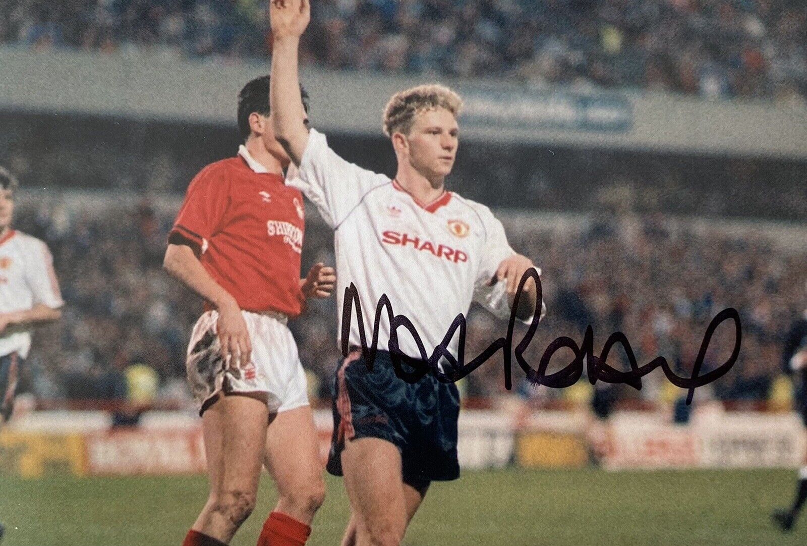 Mark Robins Genuine Hand Signed Manchester United 6X4 Photo Poster painting