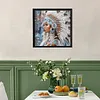 Native American Girl Partial Drill Diamond Painting Kit 30x30cm Special Shaped Rhinestones DIY Craft for Adults Beginners Home Decor