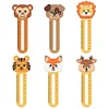 (US Only)6pcs Cartoon Animal Pattern 2D/Flat DIY Diamond Painting Ruler Bookmark Set