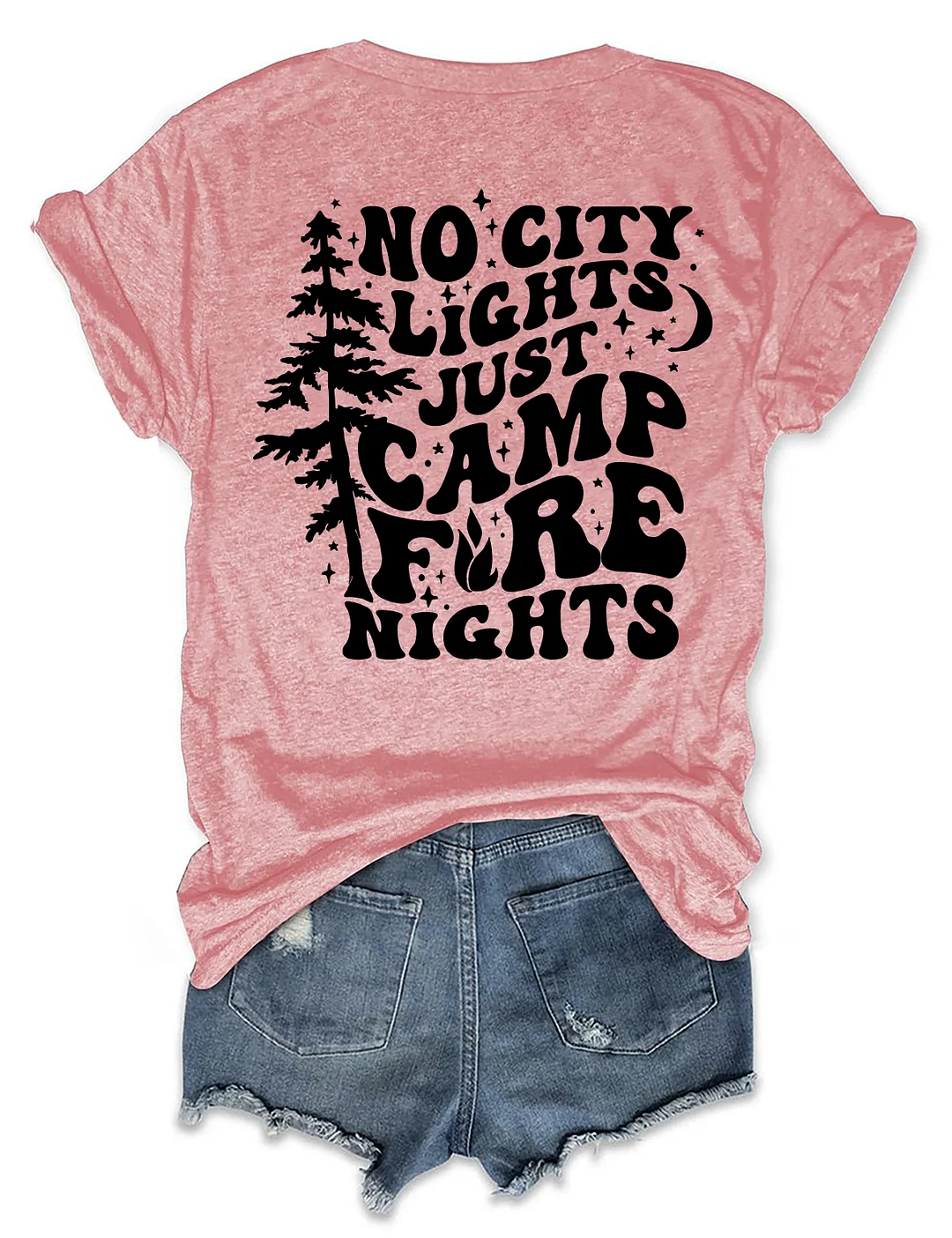 No City Lights Just Camp Fire Nights T-shirt