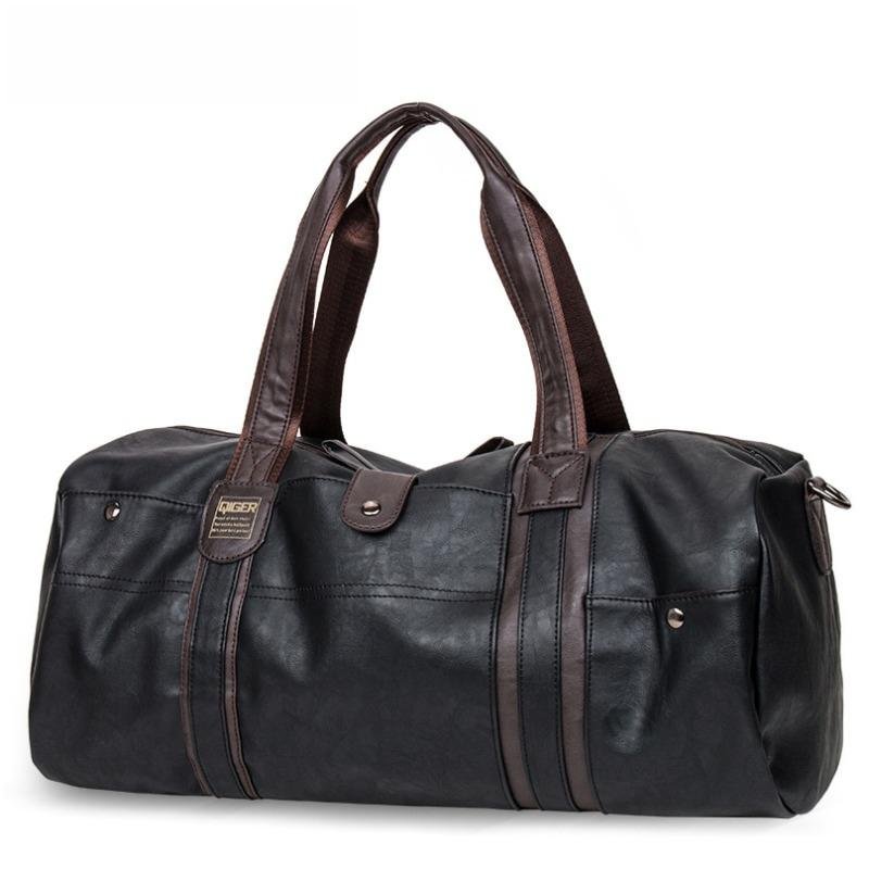 Classic Oil Wax Leather Travel Handbag