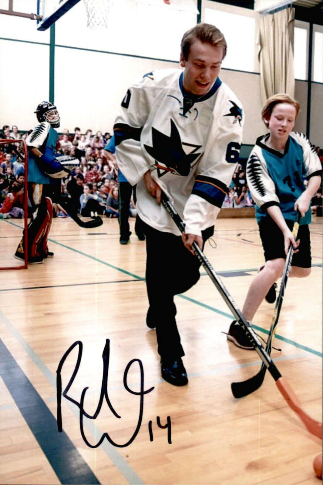 Rourke Chartier SIGNED 4x6 Photo Poster painting SAN JOSE SHARKS