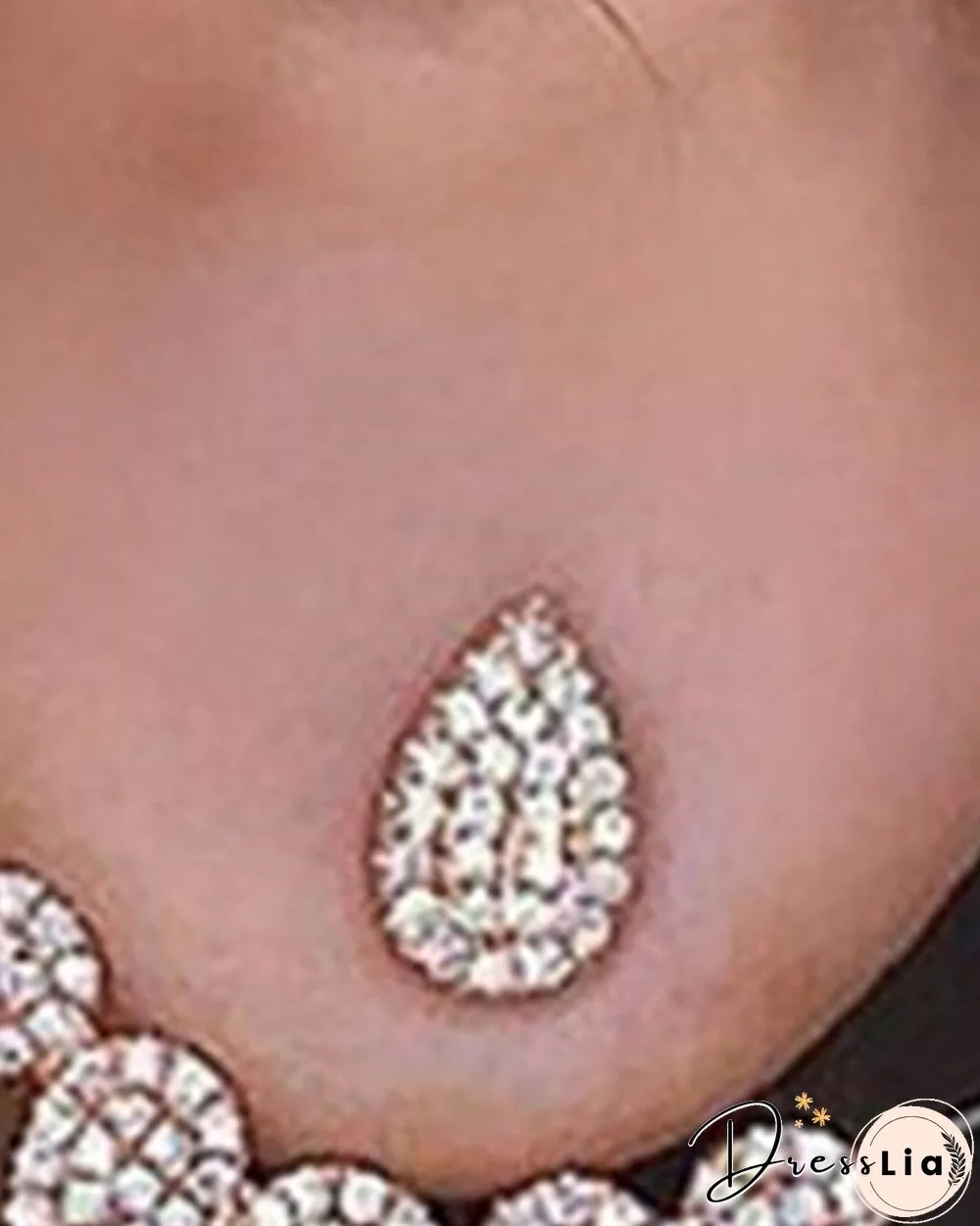 1Pair Waterdrop Shaped Studded Earrings