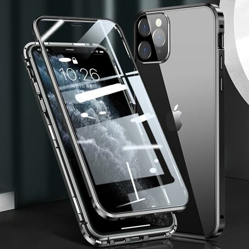 2022 Upgraded Two Side Tempered Glass Magnetic Adsorption Phone Case for iPhone 13！！