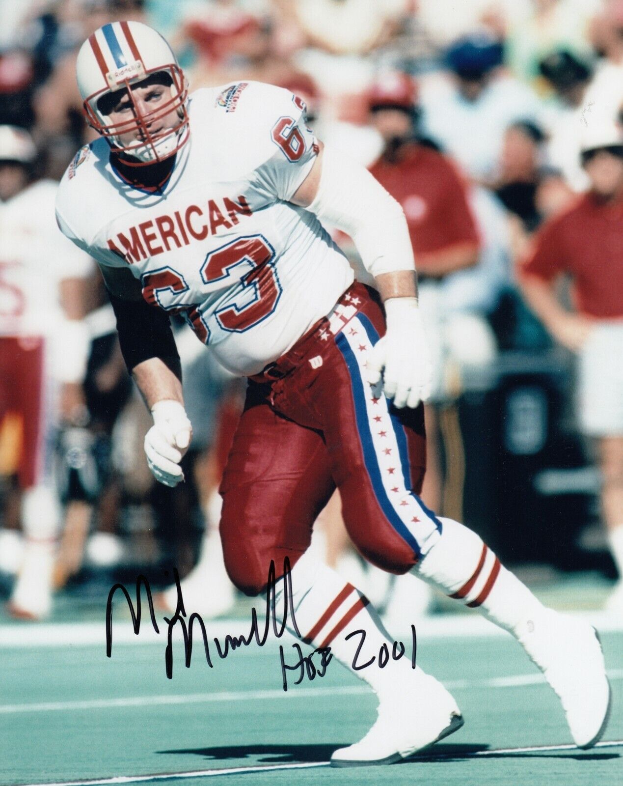 Mike Munchak #4 Photo Poster painting 8x10 Signed w/ COA Houston Oilers 033119