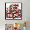 Girl Opening Gifts-11CT Stamped Cross Stitch 40*40cm/15.75*15.75in tapestrymarket