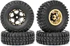 AMK RC Car Wheels Tires and 1.0in Brass Wheel Hub for 1/18 TRX4M 1/24 Axial SCX24 Bronco/JLU/Deadbolt/Gladiator FMS RC Crawler Upgrade Parts