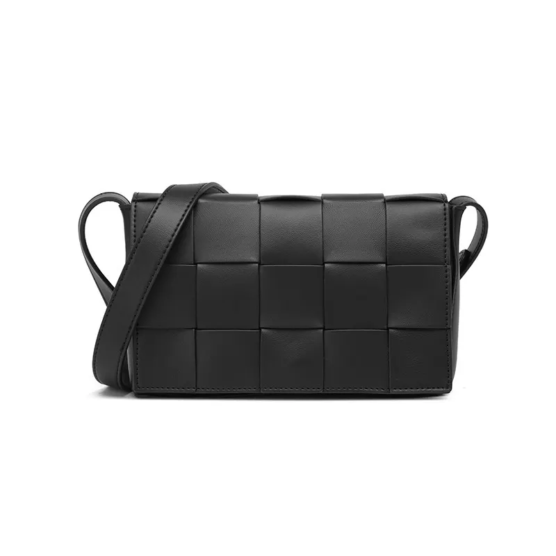 Casual Woven Bag Trendy Small Box Bag Shoulder/Crossbody Bag-MERUMOTE