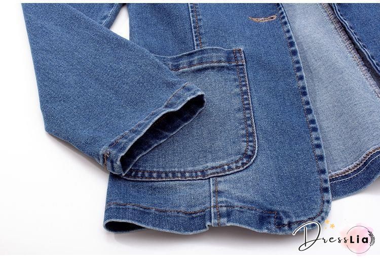 Shawl Collar Plain Denim Denim Jacket