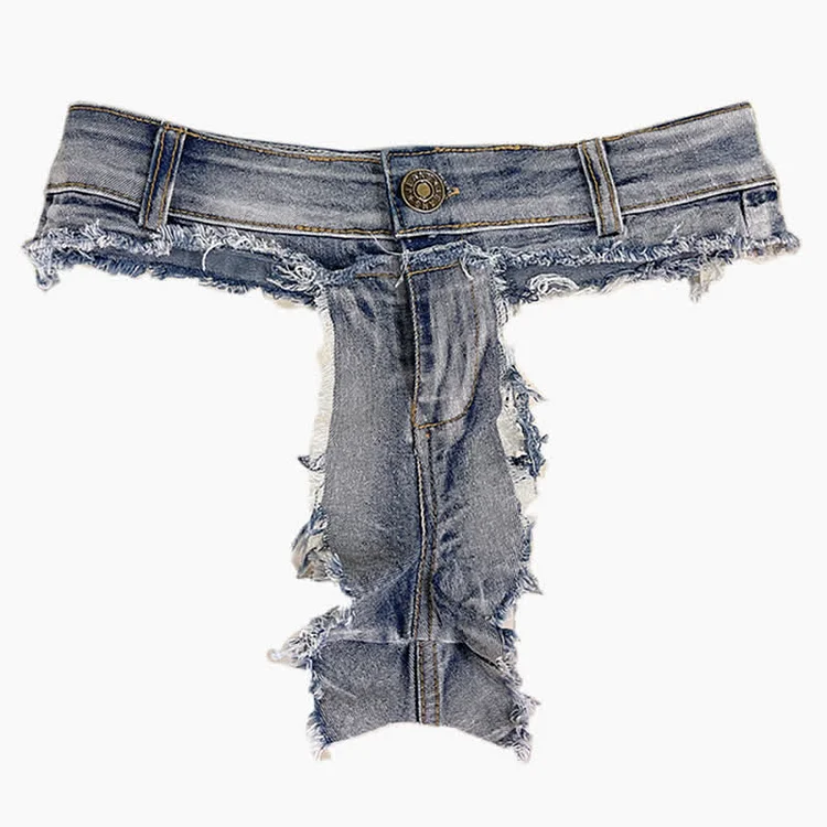 Sexy Denim G-String Lingerie - Modakawa modakawa