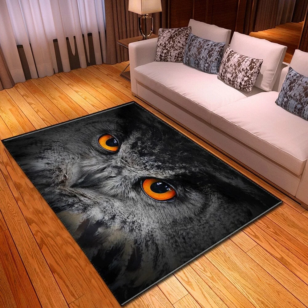 3D Leopard Tiger Lion Cat Non-slip Area Rugs Large Mat Rugs for Living Room Comfortable Carpet Soft Floor Mat Rugs for Bedroom 121-1