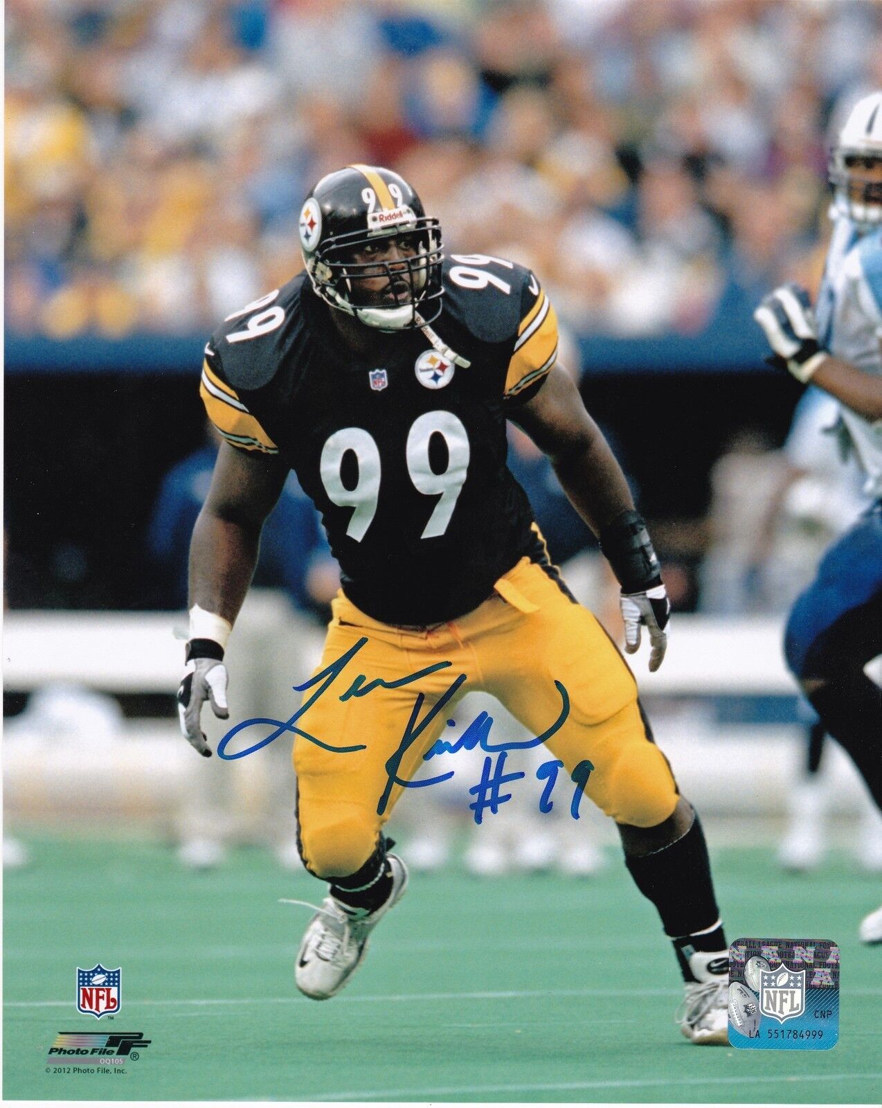 LEVON KIRKLAND PITTSBURGH STEELERS ACTION SIGNED 8x10