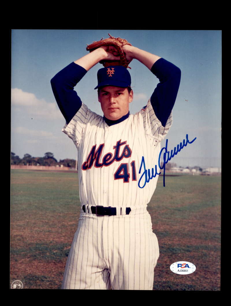 Tom Seaver PSA DNA Coa Signed 8x10 Photo Poster painting Mets Autograph