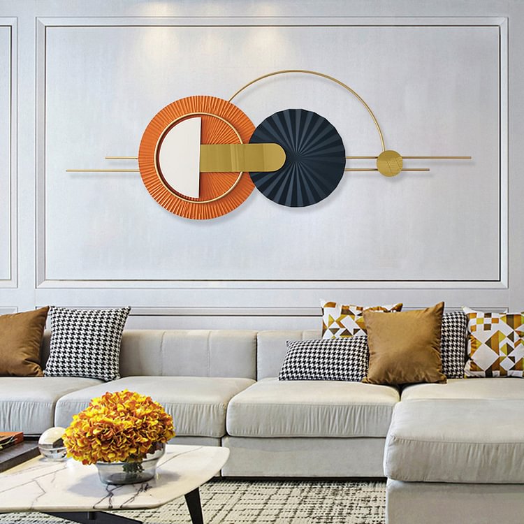 Homemys Modern Simple 3D Metal Wall Hanging Home Wall Decor Art