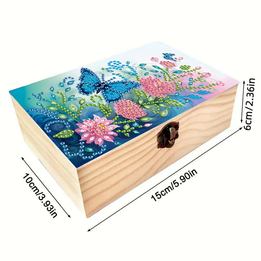 Daylight Butterflies and Flowers DIY Wooden 5D Diamond Art Diamond Art Storage