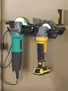 2 Bay Angle Grinder Rack Wall Mount Organizer Bracket for Grinders Power Tools
