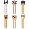 (US Only)6pcs Cartoon Animal Pattern 2D/Flat DIY Diamond Painting Ruler Bookmark Set